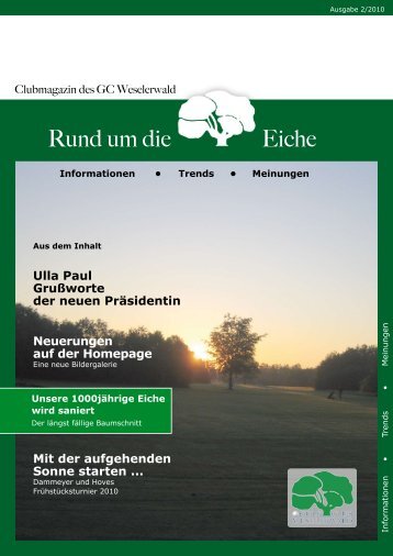 Sekretariat- Veränderung - Golfclub Weselerwald eV