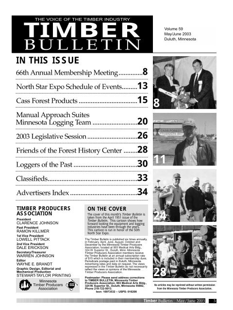 Timber Bulletin May/Jun - Minnesota Forest Industries