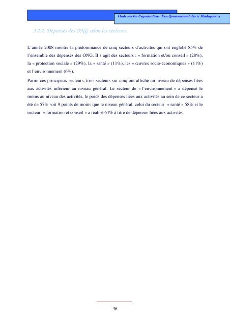 Etude sur les ONG Ã  Madagascar - Banque centrale de Madagascar