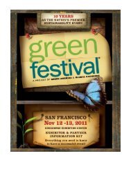 table of contents - Green Festival