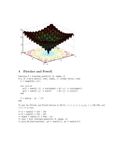 Evolutionary Algorithms Solutions Problem Set - MATLAB