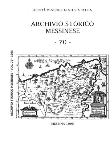 archivio storico messinese - SocietÃ  Messinese di Storia Patria