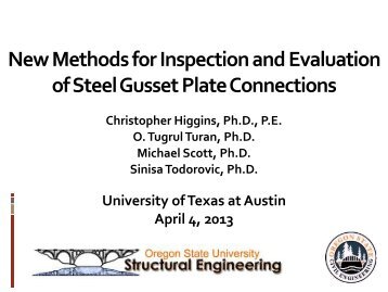 New Methods for Inspection and Evaluation of Steel Gusset Plate ...