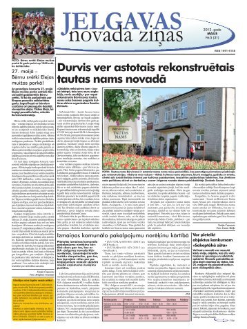 2012. gada maijs Nr.5. - Jelgavas rajona padome
