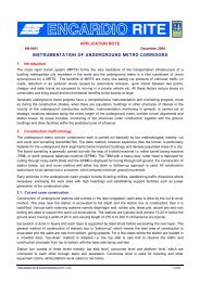 instrumentation of underground metro corridors - Encardio Rite