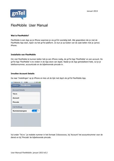 FlexMobile User Manual - gnTel