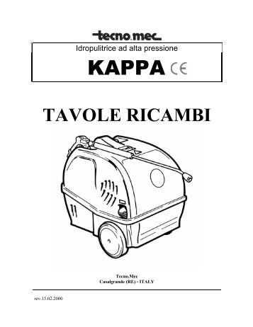 TAVOLE RICAMBI - High pressure washers