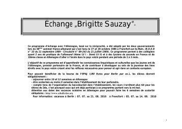 Ãchange âBrigitte Sauzayâ* - LycÃ©e Maurice Ravel