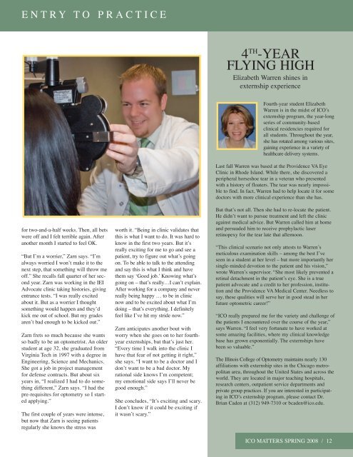 Issue Management Management Issue - Illinois College of Optometry