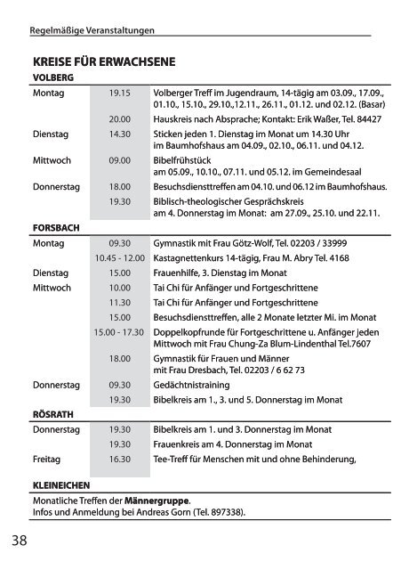 Gemeindebrief - Evangelischen Gemeinde Volberg-Forsbach-Rösrath