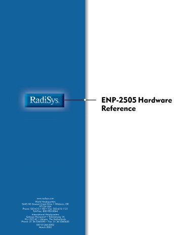ENP-2505 Hardware Reference - Radisys