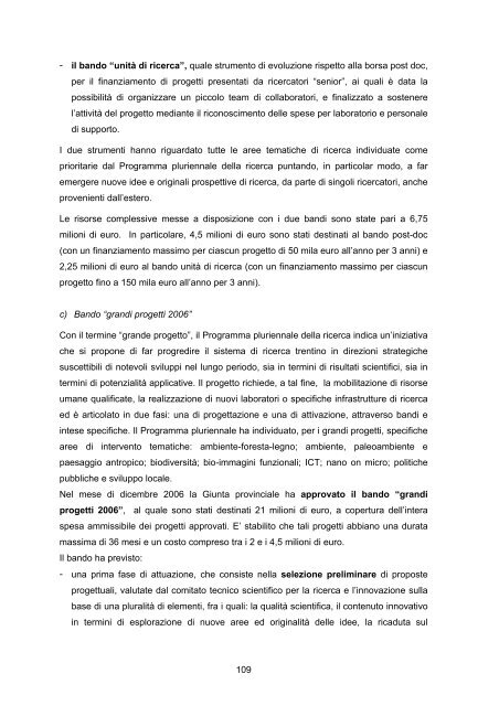 RAPPORTO DI GESTIONE anno 2006 - Giunta - Provincia ...