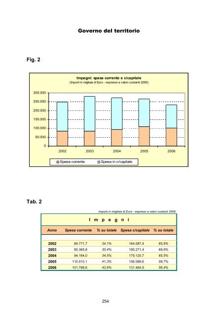 RAPPORTO DI GESTIONE anno 2006 - Giunta - Provincia ...