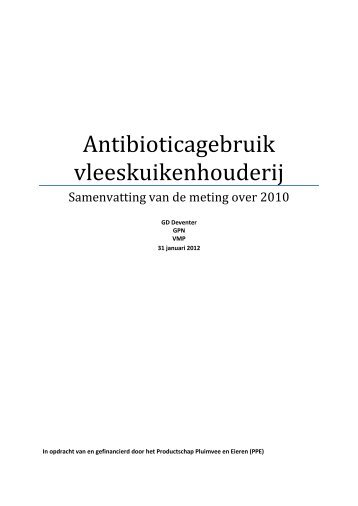Rapport Meting antibioticagebruik 2010