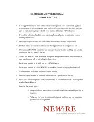 Tips for Mentors and Mentees - NEWiRE