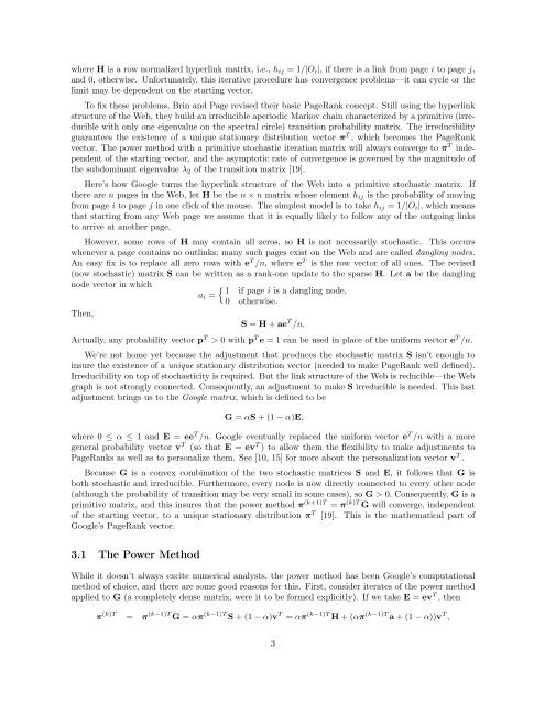 The Use of the Linear Algebra by Web Search Engines - Carl Meyer