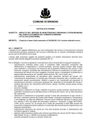 Capitolato oneri (.pdf) - Comune di Brindisi