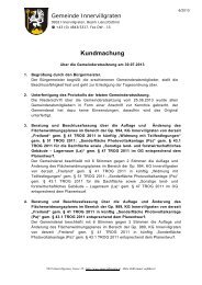 Kundmachung - Gemeinde Innervillgraten