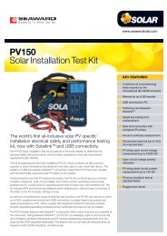 PV150 Test Kit Datasheet International - Seaward Solar