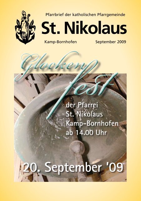 Pfarrbrief Glockenfest 2009 - St. Nikolaus Kamp-Bornhofen
