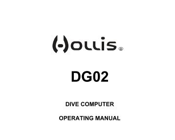 DIVE COMPUTER OPERATING MANUAL - Hollis