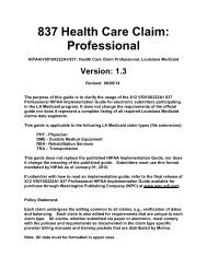 837 Health Care Claim: Professional - Louisiana Medicaid