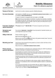 Claim for advance payment - Department of Human Services