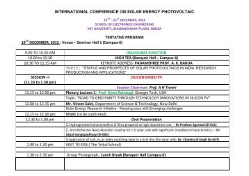 Invited/Oral Presentation - KIIT University