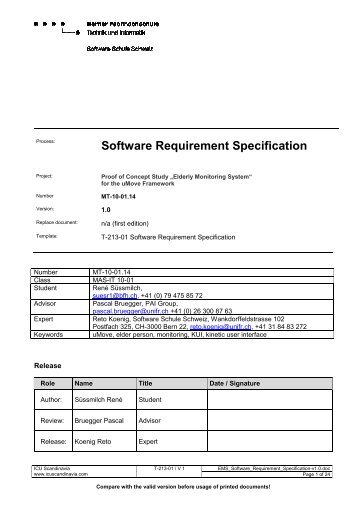 Software Requirement Specification