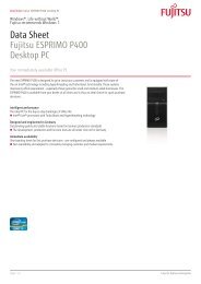 Data Sheet Fujitsu ESPRIMO P400 Desktop PC - Xpress Platforms