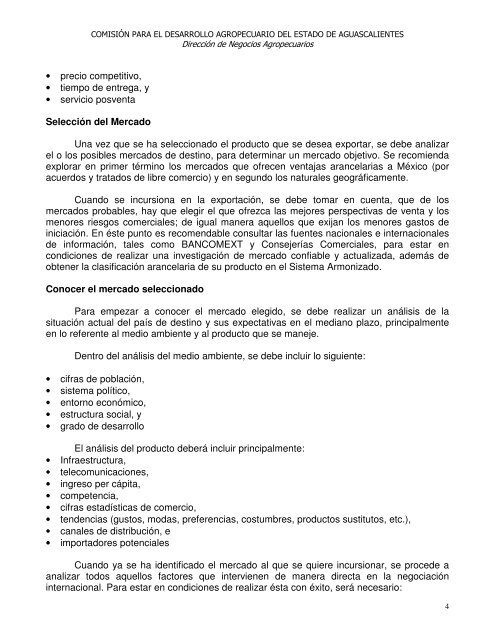 MANUAL DEL EXPORTADOR - Gobierno de Aguascalientes