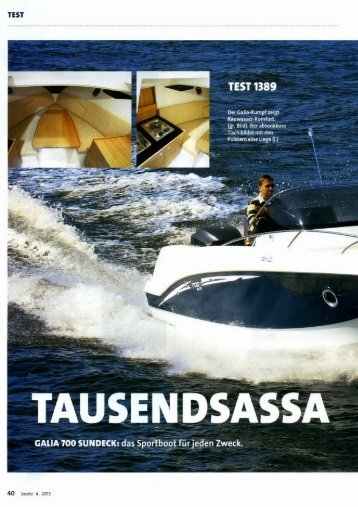 Galia 700 Sundeck - Test Boote 4-2013