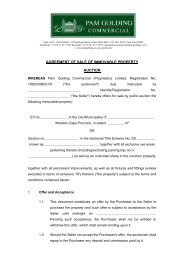 agreement of sale of immovable property auction - Pam Golding ...