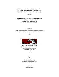 technical report (ni 43-101) penedono gold ... - Colt Resources