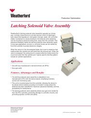 Latching Solenoid Valve Assembly - Weatherford International