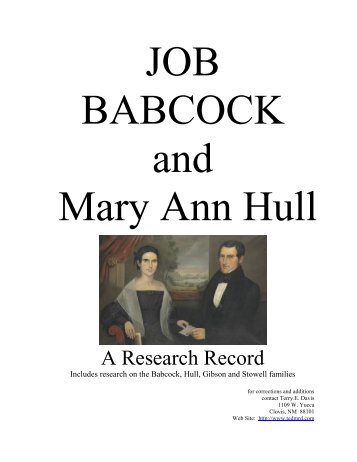 Babcock - Davis Genealogy Home Page