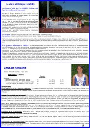 VAGLIO PAULINE Le club athlÃ©tique Ambilly - Nicolaclusaz