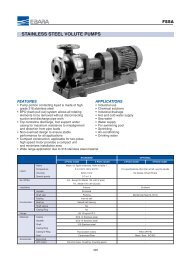 STAINLESS STEEL VOLUTE PUMPS - Ebara