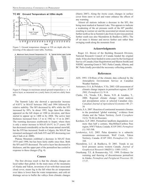 Ninth International Conference on Permafrost ... - IARC Research