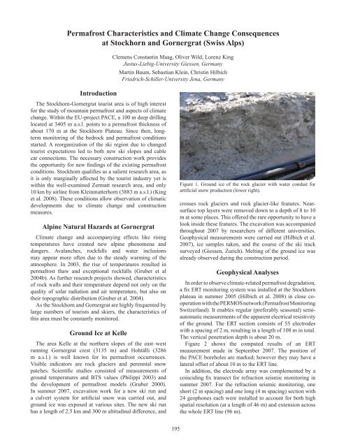 Ninth International Conference on Permafrost ... - IARC Research