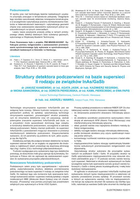 Elektronika 2011-10 I.pdf - Instytut SystemÃ³w Elektronicznych ...