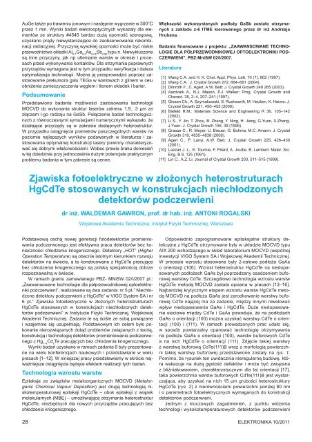 Elektronika 2011-10 I.pdf - Instytut SystemÃ³w Elektronicznych ...