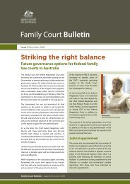 Open PDF - Family Court Bulletin - December 2008 - Size 366 KB