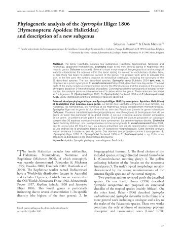 Ann. soc. entomol. Fr. (n.s.), 2006, 42 (1)
