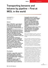 Transporting benzene and toluene by pipeline â First at MOL in the ...