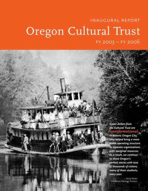 transformational. - Oregon Cultural Trust