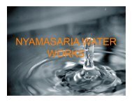 NYAMASARIA WATER WORKS - Aquaya