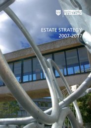 estate strategy 2007-2017 - Publication Scheme - University of Stirling