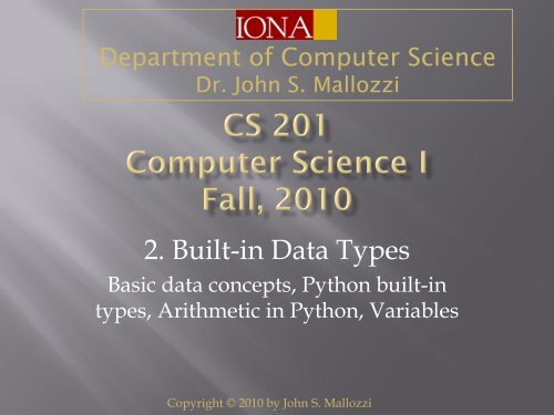2. Built-in Data Types