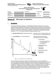 Versuch 10 : Messungen an Glasfasern - Fachhochschule ...